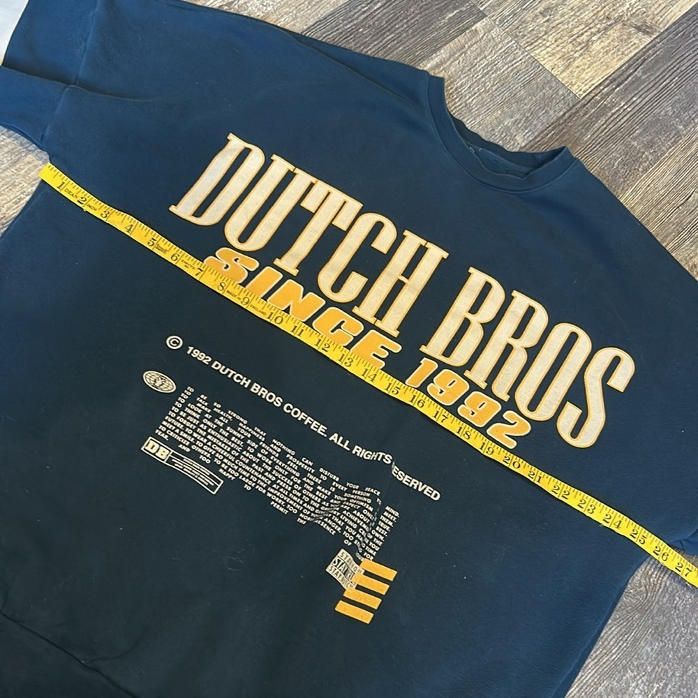 ✌️Rare Dutch Bros Navy w/Gold Oversized Crewneck - Picture 6 of 9